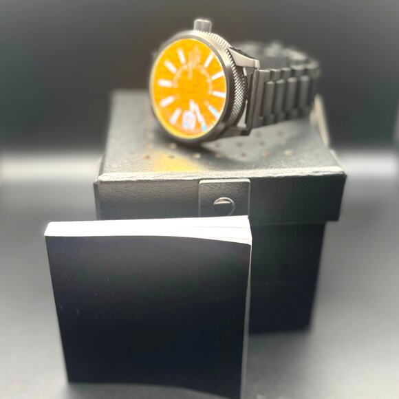 Diesel DZ-1844 Rasp Mens Ion Plated Stainless Steel Blue Dial Quartz Watch NIB - Picture 3 of 17